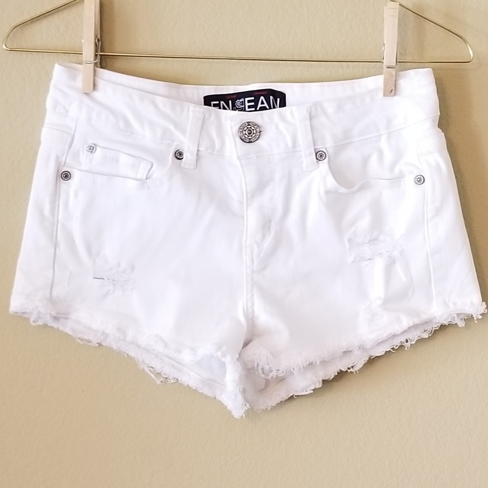EnJean Distressed White Jeans Sz Small